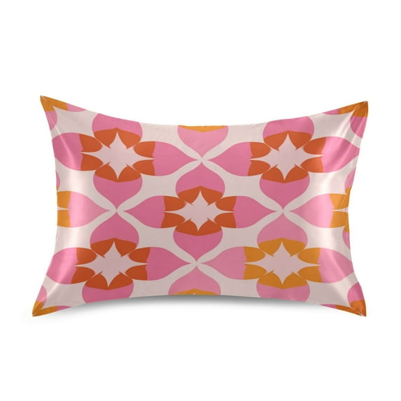 Iauyy 20x30in Silk-Smooth Satin Pillowcase, Gentle on Hair and Skin, Luxuriously Soft Pillowcase with Envelope Closure, Wrinkle Fade Star Pattern