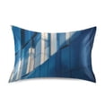 thumbnail image 1 of Iauyy 20x40in Silk-Smooth Satin Pillowcase, Gentle on Hair and Skin, Luxuriously Soft Pillowcase with Envelope Closure, Wrinkle Fade Architectural Facade Close-up, 1 of 9