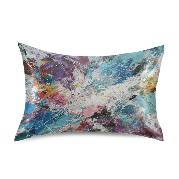 Iauyy 20x40in Silk-Smooth Satin Pillowcase, Gentle on Hair and Skin, Luxuriously Soft Pillowcase with Envelope Closure, Wrinkle Fade An Expressionist Style
