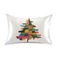 thumbnail image 1 of Iauyy 20x40in Silk-Smooth Satin Pillowcase, Gentle on Hair and Skin, Luxuriously Soft Pillowcase with Envelope Closure, Wrinkle Fade Simple Shaped Christmas Tree, 1 of 9