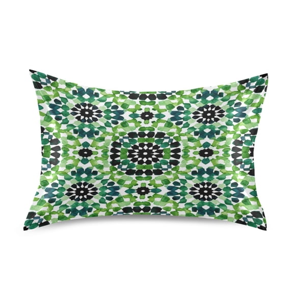 Iauyy 20x40in Silk-Smooth Satin Pillowcase, Gentle on Hair and Skin, Luxuriously Soft Pillowcase with Envelope Closure, Wrinkle Fade The Tiles Of The Alhambra