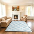 thumbnail image 1 of Iauyy 63x48in Washable Large Non-Slip Area Rugs,Modern Minimalist Patterns Ultra Soft Washable for Floor Mats for House Living Room Dining Room Office，Light Blue and White, 1 of 7
