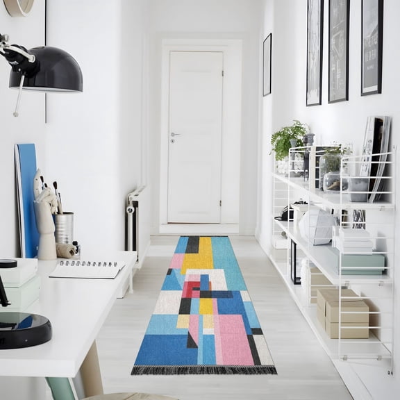 Iauyy 72"x23.5" Runner Rugs for Hallway Kitchen Entryway Washable Vintage Runner Rugs Non-slip ,Abstraction