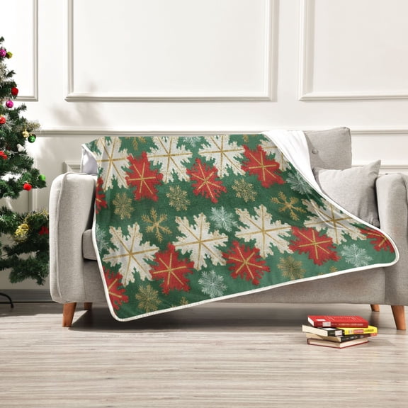 Iauyy A Textured Paper Blanket ,Arctic Wool Throw Blankets All Season Bed Blanket for Couch Sofa Decoration Christmas Gifts 50x60 in