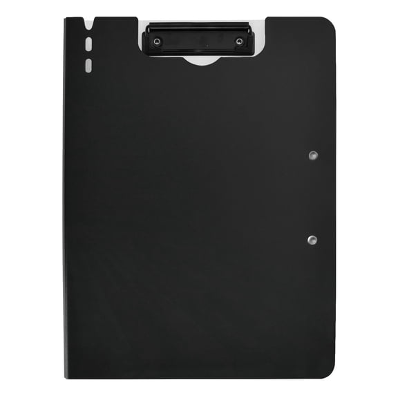 Iauyy A4 Foldable Binder Clipboard with 2 Clips, Waterproof & Scratch Resistant,Holds 80 Sheets,Background-black