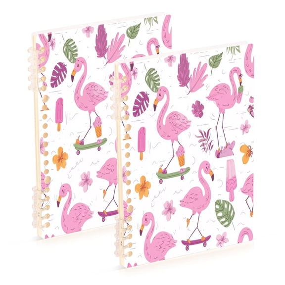Iauyy A5 Journey Note Diary- Spiral Fastener Notebooks- Office/College Ruled 1 Pack(60 Sheets), Holding An Ice Cream Stick