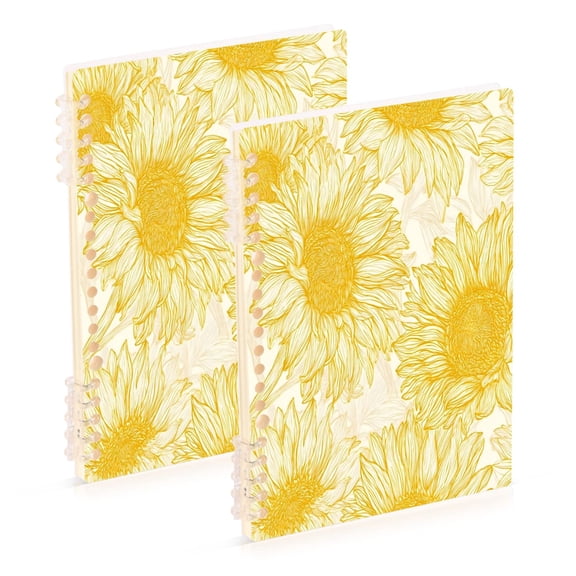 Iauyy A5 Journey Note Diary- Spiral Fastener Notebooks- Office/College Ruled 1 Pack(60 Sheets), Light Yellow Line