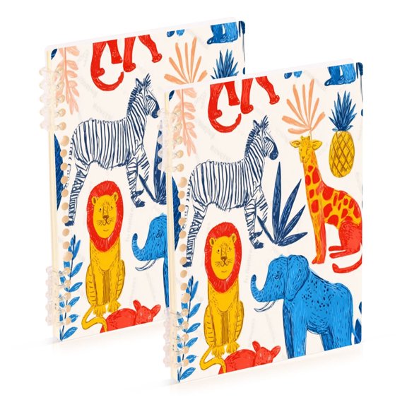 Iauyy A5 Journey Note Diary- Spiral Fastener Notebooks- Office/College Ruled 1 Pack(60 Sheets), The Interesting Postures Of Animals