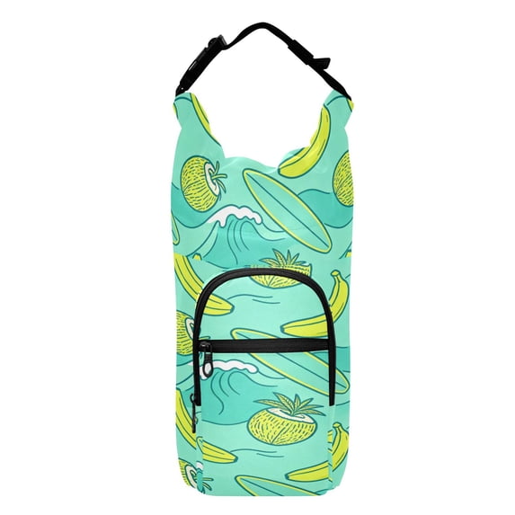 Iauyy Adjustable Strap Water Bottle Carrier Holder Pouch Bag for Outdoor Hiking Sports, Summer Fruit Style 4, 20-40oz
