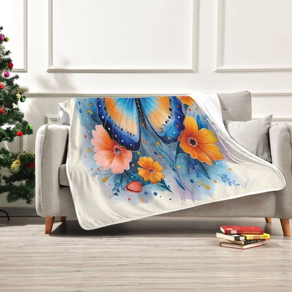 Iauyy B Retro Paper Texture Blanket ,Arctic Wool Throw Blankets All Season Bed Blanket for Couch Sofa Decoration Christmas Gifts 60x80 in