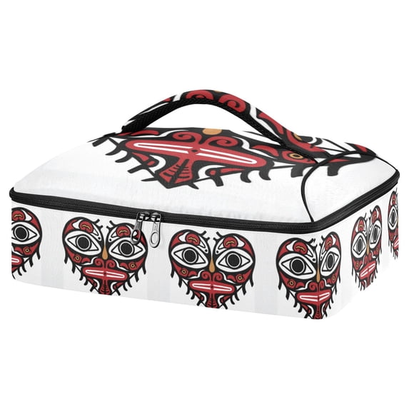 Iauyy Casserole Carrier for Hot Food Insulated Casserole Travel Carry Bag with Lid Food Warmer Bag for Party/Picnic,Artistic Patterns