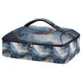thumbnail image 1 of Iauyy Casserole Carrier for Hot Food Insulated Casserole Travel Carry Bag with Lid Food Warmer Bag for Party/Picnic,Dark Blue and White, 1 of 7