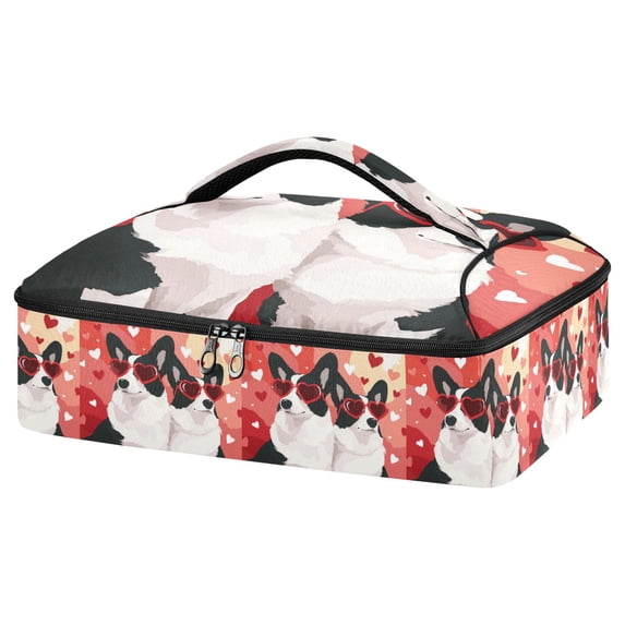 Iauyy Casserole Carrier for Hot Food Insulated Casserole Travel Carry Bag with Lid Food Warmer Bag for Party/Picnic,Heart-shaped Sunglasses