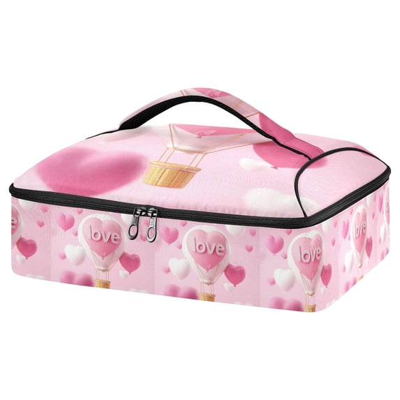 Iauyy Casserole Carrier for Hot Food Insulated Casserole Travel Carry Bag with Lid Food Warmer Bag for Party/Picnic,Hot Air Balloon