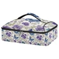 thumbnail image 1 of Iauyy Casserole Carrier for Hot Food Insulated Casserole Travel Carry Bag with Lid Food Warmer Bag for Party/Picnic,Purple Butterfly, 1 of 7