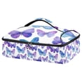 thumbnail image 1 of Iauyy Casserole Carrier for Hot Food Insulated Casserole Travel Carry Bag with Lid Food Warmer Bag for Party/Picnic,Purple and Blue Butterflies, 1 of 7