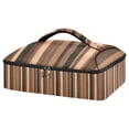 thumbnail image 1 of Iauyy Casserole Carrier for Hot Food Insulated Casserole Travel Carry Bag with Lid Food Warmer Bag for Party/Picnic,Rosewood Strips, 1 of 7