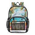 thumbnail image 1 of Iauyy Clear Backpack Heavy Duty PVC Transparent Backpack for College Workplace, Beach Turtle, 1 of 8
