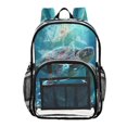 thumbnail image 1 of Iauyy Clear Backpack Heavy Duty PVC Transparent Backpack for College Workplace, Beautiful Sea Turtle, 1 of 8