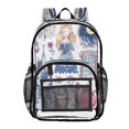 thumbnail image 1 of Iauyy Clear Backpack Heavy Duty PVC Transparent Backpack for College Workplace, Blue Dress, 1 of 8
