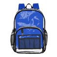 thumbnail image 1 of Iauyy Clear Backpack Heavy Duty PVC Transparent Backpack for College Workplace, Blue, 1 of 8