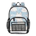 thumbnail image 1 of Iauyy Clear Backpack Heavy Duty PVC Transparent Backpack for College Workplace, Cat Animation, 1 of 8