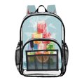 thumbnail image 1 of Iauyy Clear Backpack Heavy Duty PVC Transparent Backpack for College Workplace, Cubic Shape, 1 of 8