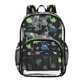 thumbnail image 1 of Iauyy Clear Backpack Heavy Duty PVC Transparent Backpack for College Workplace, Cute Dinosaur, 1 of 8