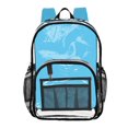thumbnail image 1 of Iauyy Clear Backpack Heavy Duty PVC Transparent Backpack for College Workplace, Dark Blue, 1 of 8