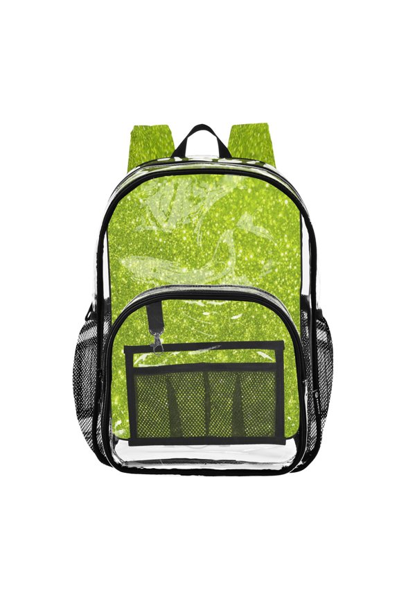 Clear Backpack Heavy Duty PVC Transparent Backpack for College Workplace, Flashing