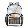 thumbnail image 1 of Iauyy Clear Backpack Heavy Duty PVC Transparent Backpack for College Workplace, Fox Animation, 1 of 8