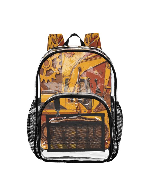Clear Backpack Heavy Duty PVC Transparent Backpack for College Workplace, Gear Digger