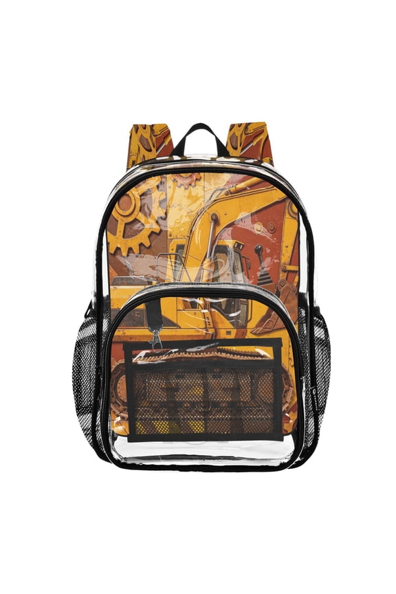 Clear Backpack Heavy Duty PVC Transparent Backpack for College Workplace, Gear Digger