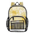 thumbnail image 1 of Iauyy Clear Backpack Heavy Duty PVC Transparent Backpack for College Workplace, Light Yellow Line, 1 of 8