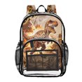 thumbnail image 1 of Iauyy Clear Backpack Heavy Duty PVC Transparent Backpack for College Workplace, Mechanical T-rex, 1 of 8