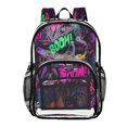 thumbnail image 1 of Iauyy Clear Backpack Heavy Duty PVC Transparent Backpack for College Workplace, Neon Hues, 1 of 8