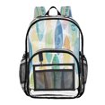 thumbnail image 1 of Iauyy Clear Backpack Heavy Duty PVC Transparent Backpack for College Workplace, Surfboard, 1 of 8