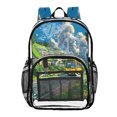 thumbnail image 1 of Iauyy Clear Backpack Heavy Duty PVC Transparent Backpack for College Workplace, The Yellow Bus Logo, 1 of 8