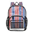 thumbnail image 1 of Iauyy Clear Backpack Heavy Duty PVC Transparent Backpack for College Workplace, Three-color Vertical Stripes, 1 of 8