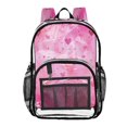 thumbnail image 1 of Iauyy Clear Backpack Heavy Duty PVC Transparent Backpack for College Workplace, Valentine's Day Background, 1 of 8