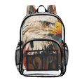 thumbnail image 1 of Iauyy Clear Backpack Heavy Duty PVC Transparent Backpack for College Workplace, Vivid Bird Pattern, 1 of 8