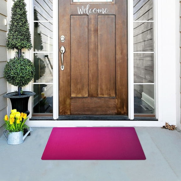 Iauyy Doormat Outdoor Indoor Non-Slip Washable Welcome Mat,Low-Profile 32x20in Door Mat for Pet Mat Front Back Door and Entryway,Emphasize The Bold Red Color