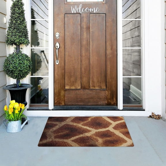 Iauyy Doormat Outdoor Indoor Non-Slip Washable Welcome Mat,Low-Profile 32x20in Door Mat for Pet Mat Front Back Door and Entryway,Unique Spots