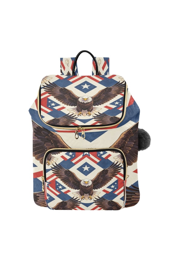 Eagle-elag Pattern Design Fashion Backpack for Women , (14-in ComputerQuilted Shoulder Bag15L