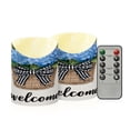thumbnail image 1 of Iauyy Flameless Candles Battery Operated LED Pillar Candles with Remote and Timer, Blue Hydrangea Set of 2 （S), 1 of 8