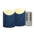 thumbnail image 1 of Iauyy Flameless Candles Battery Operated LED Pillar Candles with Remote and Timer, Dark Blue Set of 2 （S), 1 of 8