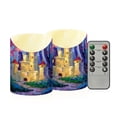 thumbnail image 1 of Iauyy Flameless Candles Battery Operated LED Pillar Candles with Remote and Timer, Purple Trees Set of 2 （S), 1 of 8