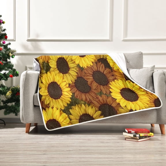 Iauyy Floral Puzzle Blanket ,Arctic Wool Throw Blankets All Season Bed Blanket for Couch Sofa Decoration Christmas Gifts 60x80 in