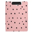 thumbnail image 1 of Iauyy Foldable Binder Clipboard, Waterproof & Scratch-Resistant, Dual Metal Clips, Holds 80 Sheets, 1 Pack,A Pink Background, 1 of 8