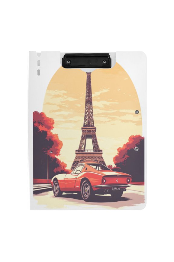 Foldable Binder Clipboard, Waterproof & Scratch-Resistant, Dual Metal Clips, Holds 80 Sheets, 1 Pack,Vector Poster